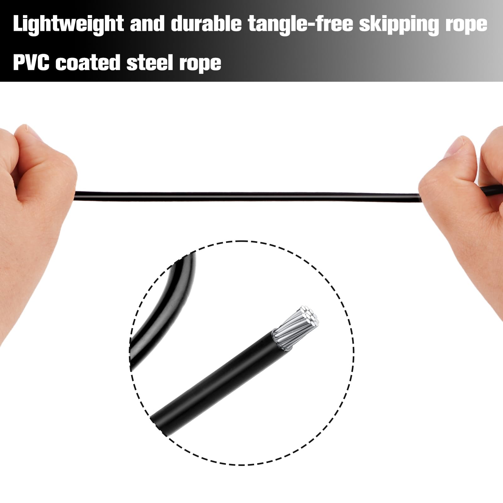 delendo Adjustable Jump Rope with Foam Handles for Fitness, Home Exercise & Slim Body
